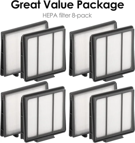 Miniatura 3 de (8 piezas) Filtro HEPA compatible con Shark AV752 AV753 AV751 R85 RV850 RV850WV S87 RV851WV RV761 RV700_N RV720_N RV750_N, kit de accesorios
