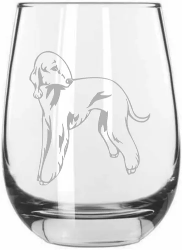 Miniatura 95 de Sakhalin Husky Dog - Copa de vino grabada personalizada de 15.25 onzas sin tallo
