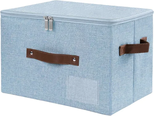 Miniatura 22 de Lucky Monet 1 contenedor de almacenamiento con tapas de cremallera de 10 x 8 x 7 pulgadas, cajas de almacenamiento plegables de tela con tapa