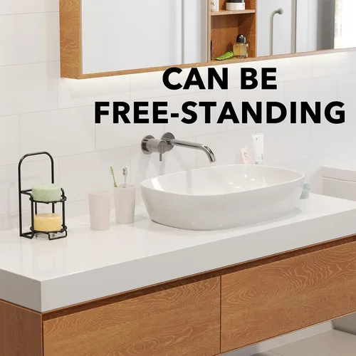 Miniatura 4 de SpaceAid Soporte de barra de champú de 2 niveles para ducha, soporte de barra de jabón autodrenante para pared de baño y fregadero de cocina