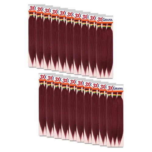 Miniatura 51 de REALISTIC - Paquete múltiple. Trenzas preestiradas X-Pression 3X Ghana de 50 pulgadas, 100% Kanekalon, fáciles de trenzar sin picazón