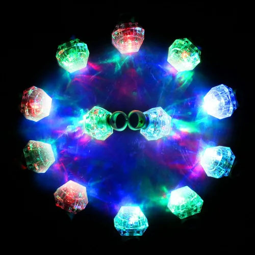 Miniatura 4 de Konsait Anillos con Luz LED Intermitente Regalos para Despedida de Soltera Juguetes que Brillan en la Oscuridad Suministros para Fiestas Anillos