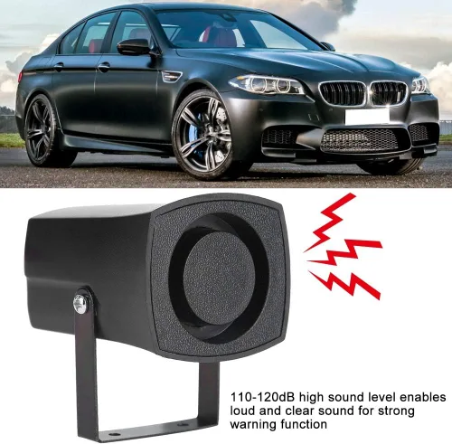 Miniatura 8 de 110-120dB coche R cantar sonido de reserva 6 tono zumbador cuerno alarma sirena altavoz 12V carga y sistema de arranque