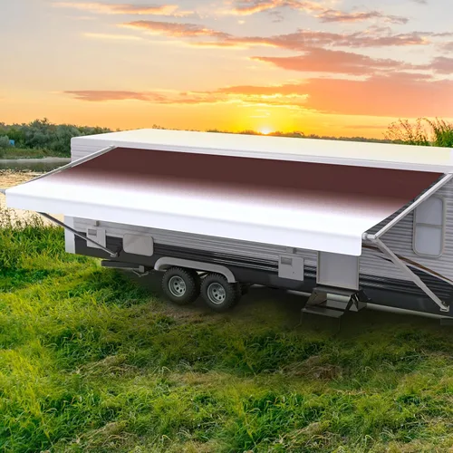 Miniatura 16 de Shade Pro RV Tela de repuesto para toldo Vinilo duradero de grado premium 16' [tela de 15' 2"], toldo para cámper azul grisáceo en degradé Slate