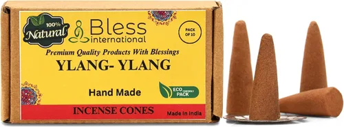 Miniatura 81 de Bless International Conos de incienso 100% naturales de lavanda hechos a mano, sumergidos a mano, libres de químicos orgánicos para purificación