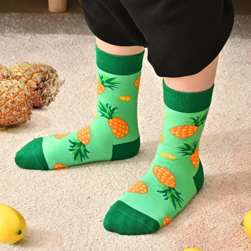 Miniatura 7 de Dsia Zamur Calcetines para niños y niñas, paquete de 4 a 6 unidades + caja de regalo, novedosos calcetines de pantorrilla coloridos para niños de 2