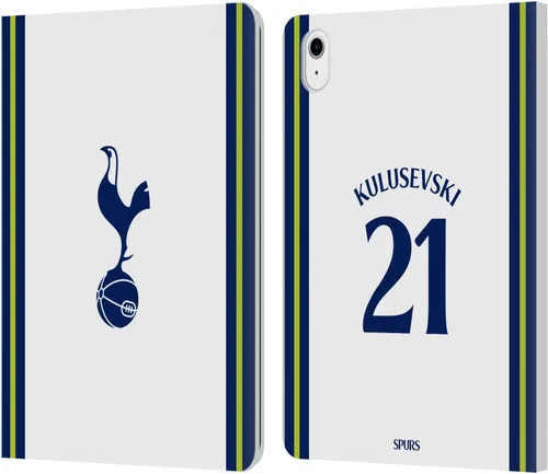 Miniatura 8 de Head Case Designs Officially Licensed Tottenham Hotspur F.C. Cristian Romero 2022/23 Players Home Kit Leather Wallet Case Compatible with Apple iPad