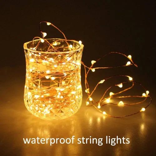 Miniatura 4 de Guirnalda de luces LED de 99 pies con 300 luces para dormitorio, patio, interior/exterior, impermeable, luces de cobre para cumpleaños, boda
