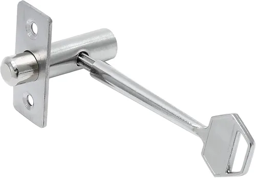 Miniatura 4 de Cerradura de embutir de acero inoxidable con tornillo para puerta, longitud de la llave: 4.13 pulgadas