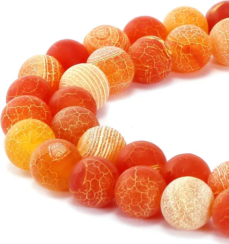 Miniatura 39 de MJDCB Cuentas sueltas redondas de jade rojo natural para hacer joyas, pulseras y collares DIY (6mm)