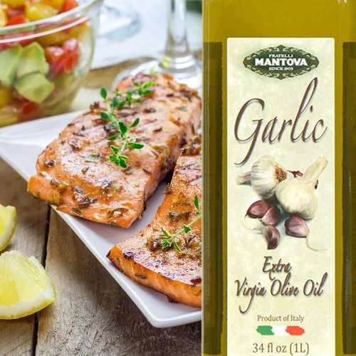 Miniatura 7 de Mantova Aceite de oliva virgen extra de ajo (AOVE), prensado en frío, calidad premium, importado de Italia, perfecto para cubrir ensaladas