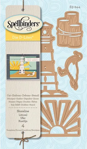 Miniatura 12 de Spellbinders Shapeabilities Die D-Lites, Sentiments 1, Marrón, 393639
