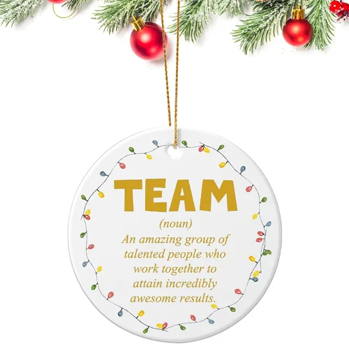 Miniatura 10 de Patelai Adorno de Peluquero de Navidad de Cerámica Colgante Regalo para Estilista de Cabello Adorno de Placa de Peluquero Recuerdo Navideño
