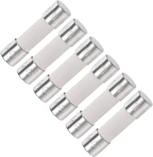 uxcell Cartucho de cerámica fusibles 1A 250V 0.197x0.787 in lento golpe reemplazo para amplificador de audio estéreo cerámica 6 unids