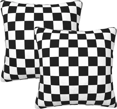 Miniatura 16 de Fiokroo Juego de 2 fundas de almohada cuadradas para sofá, dormitorio, sala de estar, automóvil, 16 x 16 pulgadas