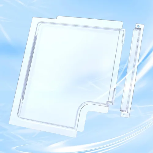 Panel deslizante de puerta para Dexter 4701-00 RH Serie 5050, esquina de radio de plexiglás transparente y tapón 4700-00