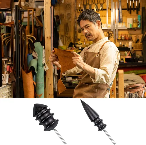 Miniatura 9 de AUEAR, Paquete de 2 brocas de cuero para bruñido rotativo, puntas de pulido de poliuretano, bordes limpios de proyectos de manualidades Estilo A