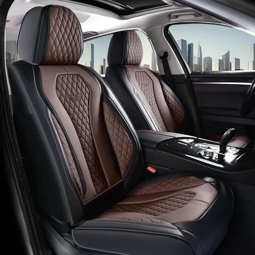 Miniatura 37 de Coverado Fundas de Asiento, Fundas de Asiento de Coche para Asientos Delanteros, Funda de Asiento de Coche Roja, Fundas de Asiento de Coche Rojo
