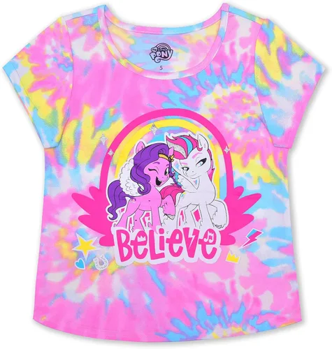 Miniatura 2 de My Little Pony 2 Piece Tie Dye T-Shirt and Matching Short Set for Girls Pink