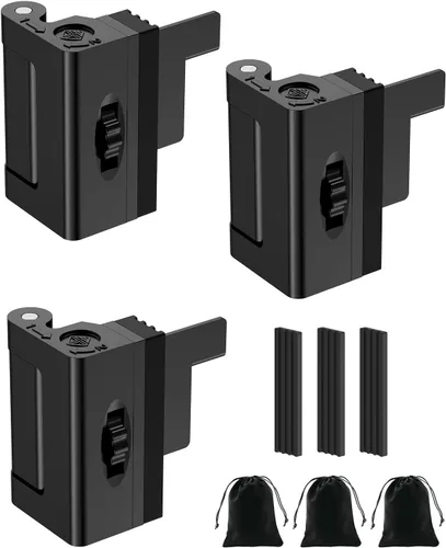 Miniatura 13 de Cerradura de Puerta Portátil para Viaje, Refuerzo de Puerta Ajustable Sin Taladrar, Pestillo de Parada Extra para Habitación de Hotel, Apartamento
