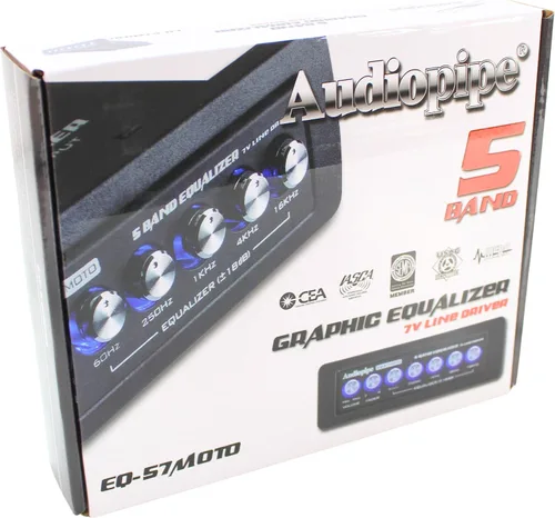 Miniatura 5 de Audiopipe Ecualizador gráfico de 5 bandas con controlador de línea de 7 V (EQ-57MOTO)