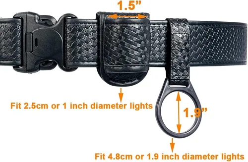 Miniatura 3 de Soporte compacto para linterna (parte superior abierta) + soporte de correa de anillo de linterna para sostener Mag Lite y otras linternas