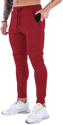 Wangdo Pantalones deportivos ajustados para hombre pantalones de entrenamiento para gimnasio pantalones deportivos cónicos pantalones deportivos