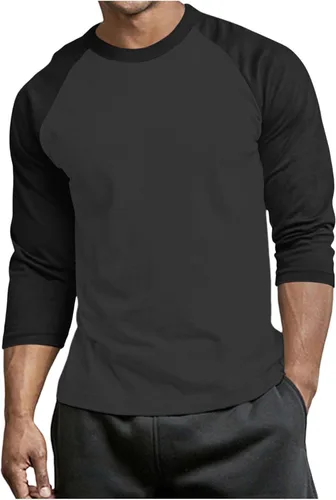 Miniatura 13 de Men's Raglan Long Sleeve Tee Shirts Color Block Crew Neck T Shirt Lightweight Soft Casual Basic Tshirts Running Tops