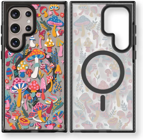 Miniatura 219 de Rosarnnah Funda compatible con Samsung Galaxy S24 Ultra, bonita estética, a la moda, divertida funda con estampado de gatito y gato, duradera a