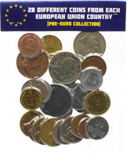 Miniatura 7 de LOTE de 28 Monedas Diferentes de la UE (Colección PRE-Euro) - Monedas Coleccionables, Monedas Antiguas para Álbum o Exhibición