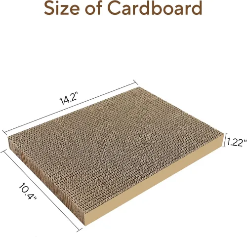 Miniatura 4 de AUSCAT Rascador de cartón para gatos, 4 tablas de rascar reversibles para gatos con caja para que el gatito de interior descanse y juegue, 14.8