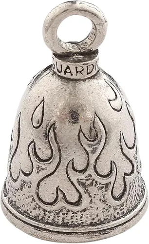 Miniatura 19 de Guardian Bell Campana de buena suerte con llavero y bolsa de regalo de terciopelo negro Campana de motocicleta Peltre sin plomo Hecho en Never