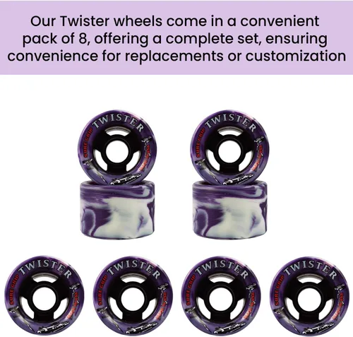 Miniatura 6 de Sure-Grip Twister Ruedas de patines Dureza 95A con 2.441 in x 1.654 in Fabricado con material de uretano – Ruedas deslizantes elegantes