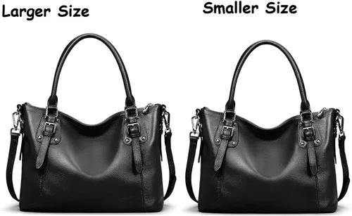 Miniatura 4 de Heshe - Bolso de mano para mujer, de piel con asa superior, bolso cruzado.