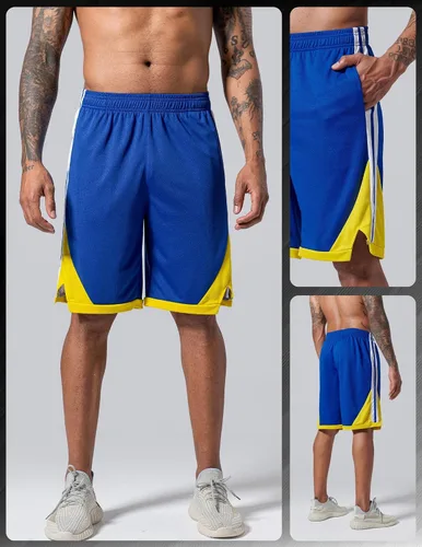 Miniatura 5 de Liberty Imports Paquete de 5 pantalones cortos de baloncesto atléticos de secado rápido para hombre, entrepierna de 9 pulgadas con bolsillos, ropa