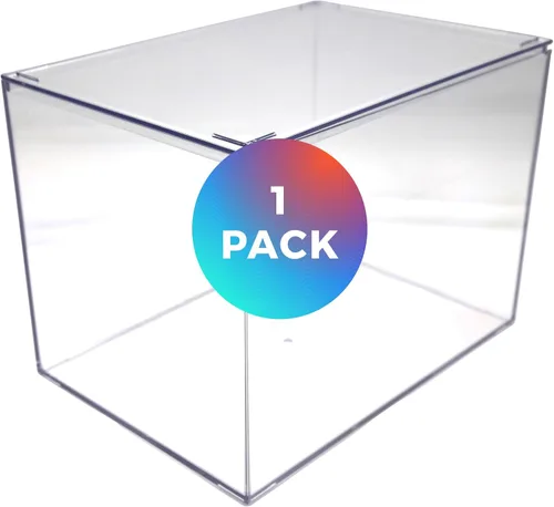 Miniatura 2 de 1 caja de acrílico transparente con tapa, 12.5 pulgadas de largo x 8.5 pulgadas de ancho x 8.5 pulgadas de alto, fabricada en Estados Unidos