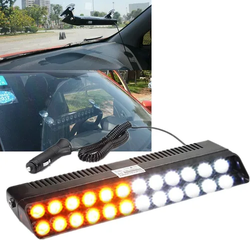 Miniatura 3 de Luz estroboscópica de emergencia 12 LED de 12 V, para parabrisas, salpicadero, interior, intermitente, barra de luz de advertencia de peligro