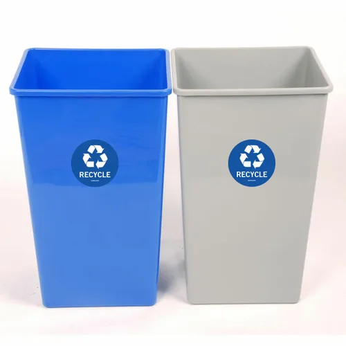 Miniatura 5 de Adhesivo de reciclaje para papelera, calcomanías de papelera y calcomanías para botes de basura, 4 x 4 pulgadas, redondo, 02 calcomanías
