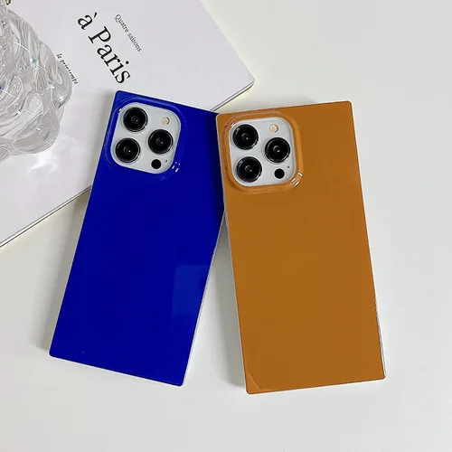 Miniatura 6 de Compatible con Neon Phone Rectangle iPhone 14 Funda para mujer, diseño de lujo de fluorescencia brillante, flexible, suave, delgada, de gel de goma