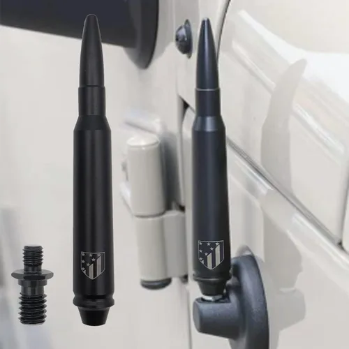 Antena aérea FM de aluminio de 5.7 pulgadas, radio corta de repuesto negro para coche, amplificador de señal de radio estéreo para Jeep Wrangler JK