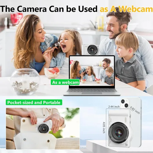 Miniatura 8 de Cámara digital para fotografía – WiFi 4K 75MP Vlogging Cámaras para YouTube, pantalla táctil enfoque automático apuntar y disparar cámara digital