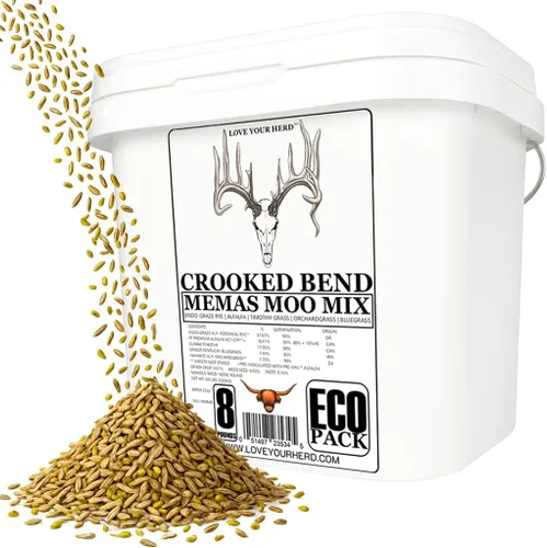 Miniatura 9 de Crooked Bend Memas Moo Mix, 25 libras a granel, mezcla de semillas de pasto agrícola para caballo, ganado, cerdo, cabra, pollo, pato, oveja