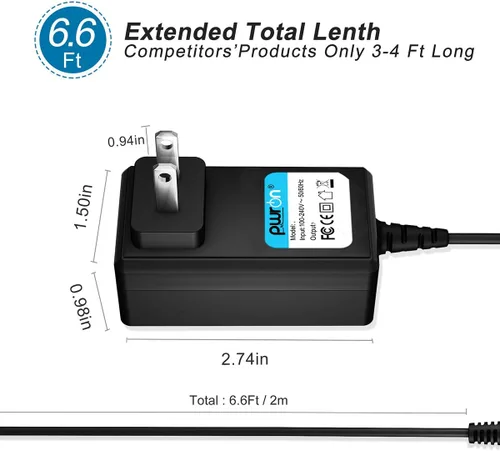 Miniatura 5 de Adaptador de CA a CC para Casio CTK-50 CTK-80 CTK471 CTK-431 CTK481 CTK-540 CTK-691 LK-300TV LK-92TV CTK671 CT-770 CTK-483 CTK-495 CTK-4966 CTK-69 1