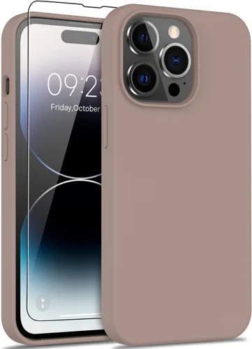 Miniatura 11 de DEENAKIN Funda compatible con iPhone 14 Plus con protector de pantalla, funda mejorada para cámara, goma de gel de silicona suave probada contra
