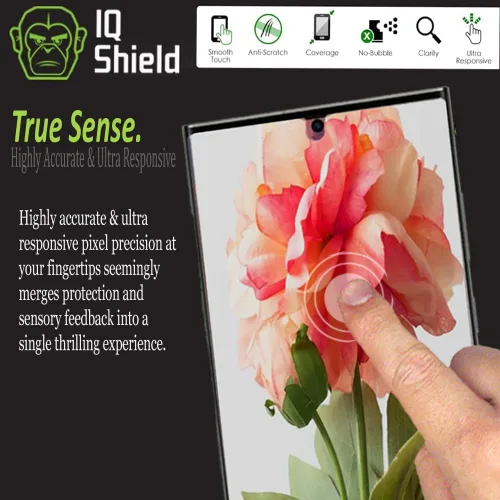 Miniatura 9 de IQShield Paquete de 2 protectores de pantalla para Samsung Galaxy S23 Ultra: película de TPU transparente, instalación sin burbujas, resistente a