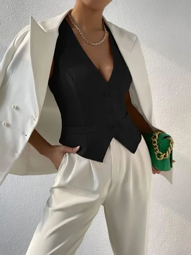Miniatura 7 de Verdusa Chaleco sin mangas con cuello en V para mujer