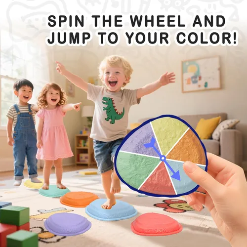 Miniatura 2 de makarci Escalones para niños, 6 piezas de juguetes sensoriales para niños, coordinación y habilidades motoras, juego de equilibrio para interiores