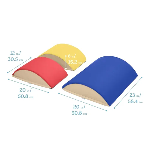 Miniatura 2 de ECR4Kids SoftZone - Constructores de equilibrio de troncos coloridos, juego para principiantes, surtido, 3 piezas