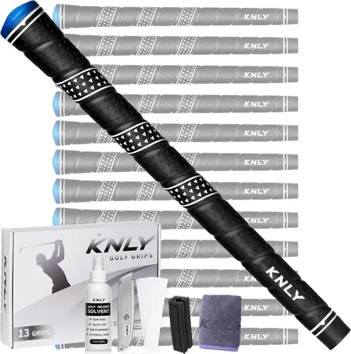 Miniatura 10 de KNLY Juego de 13 agarres de golf envolventes con tecnología de control de textura cóncava triangular, agarre de goma para todo tipo de clima
