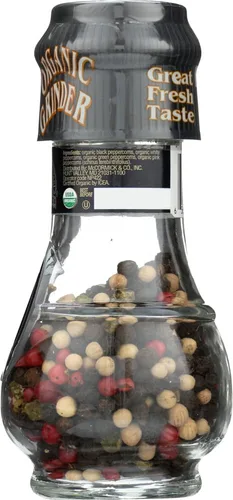 Miniatura 4 de Drogheria & Alimentari, Molino de granos de pimienta orgánico 4 estaciones, 1.23 oz (paquete de 4)